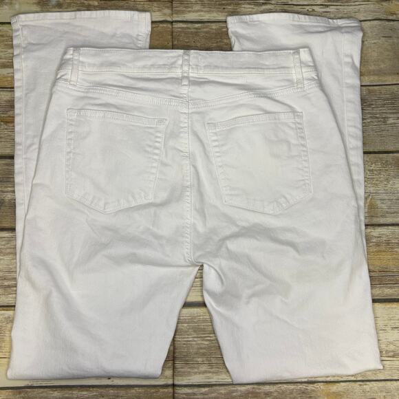 LOFT Denim White Stretch Midrise Bootcut Jeans Neutral Womens Sz 8 - Picture 6 of 9